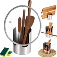 thumbnail image 1 of Multi-Functional Kitchen Utensil Holder, Stainless Steel Countertop Organizer for Spoons, Spatulas, Pot Lids, Cutting Boards and Cooking Tools，1PCS, 1 of 7