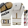 thumbnail image 1 of RDX F7 Leather Boxing Gloves, 10oz, Golden, 1 of 7