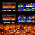 thumbnail image 2 of Bingirl 36-Inch Wide Black Wall-Mounted Electric Fireplace with Remote Control and Touch Screen, 2 of 10