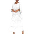 thumbnail image 2 of Robes d'Été Grande Taille pour Femmes 2024 Manches Courtes Col Rond Décontracté Imprimé Économisez jusqu'à 65 %!, 2 of 6
