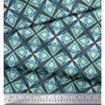 thumbnail image 3 of Soimoi Gray Rayon Fabric Arrow & Diamond Geometric Print Fabric by the Yard 42 Inch Wide, 3 of 5