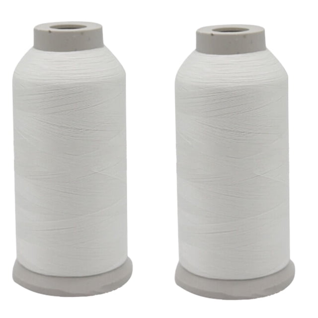 Ngheia 2-Pack Glow in the Dark Embroidery Thread - Fluorescent Sewing Thread for Night Diy, Crafts, Music Festivals, White