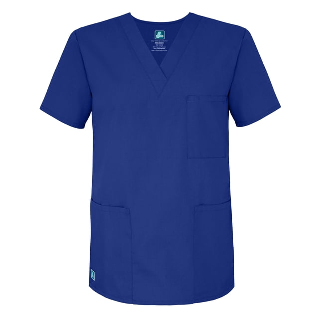 Adar Universal Unisex V-Neck Tunic 3 Pocket Scrub Top (Available in 39 Colors)