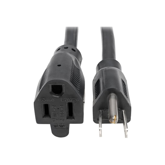 Eaton Tripp Lite Series Power Extension Cord, NEMA 5-15P to NEMA 5-15R - Heavy-Duty, 15A, 120V, 14 AWG, 6 ft. (1.83 m), Black - Power extension cable - NEMA 5-15 (F) to NEMA 5-15P (M) - AC 110 V - 6 ft - black