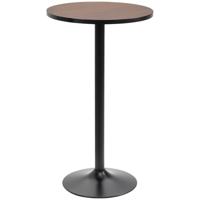HOMCOM Table de Pub Debout Rustique Industriel en Orme de 41 Po H avec Dessus de Bar