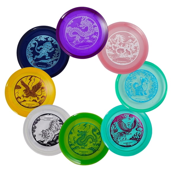 KFFKFF Disc Golf Set, 8 Pack Disc Golf Starter Set, Beginners Flying Discs for Full-Body Strength Training, with Putter, Mid-Range, Driver, Approved