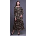 thumbnail image 2 of Bimba Robe Maxi à Volants pour Femmes, Florale, Manches Bishop, Col Rond, Taille Smockée - Très Petit, 2 of 5