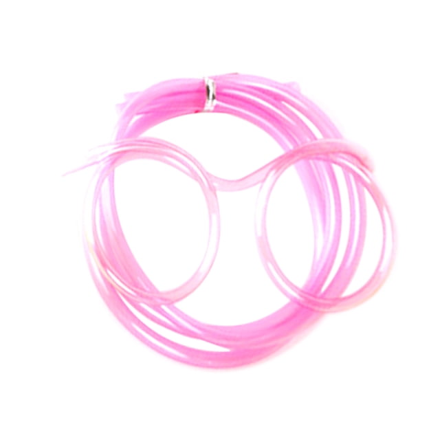 Graflsoa Color-Changing Fun Glasses Straws for Parties - Pink, Safe & Non-Toxic, Perfect Kids Gift, 66cm & 36.5cm Straws Included