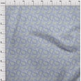 thumbnail image 4 of oneOone Cotton Poplin Medium Blue Fabric Asian Paisley Block Craft Projects Decor Fabric Printed By The Yard 42 Inch Wide, 4 of 5
