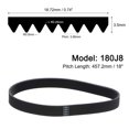 thumbnail image 2 of Unique Bargains 180J8 PJ V-Ribbed Belt, 8 Ribs, 18' Length x 0.74' Width, EPDM Industrial Transmission Serpentine Belt, 2 Pack, 2 of 5