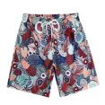 thumbnail image 1 of Short de Plage Décontracté en Coton et Lin à Cordon Style Ethnique Floral Orange L, 1 of 7