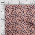 thumbnail image 1 of oneOone Cotton Poplin Fabric Leaves & Floral Block Print Fabric BTY 42 Inch Wide, 1 of 4