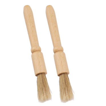 Coffee Machine Cleaning Brush, Comfortable Grip Coffee Grinder Cleaning Brush Wooden Sturdy Durable 2 Pcs  For Grain