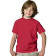 thumbnail image 1 of Hanes T-Shirt Lourd pour Garçon 5,2 oz COMFORTSOFT, L, Rouge Foncé, 1 of 3