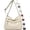 Warm White, variant on Crossbody Bags for Women - Soft Leather Multi-pocket Purses Shoulder Handbags with Adjustable Shoulder Strap,Purple