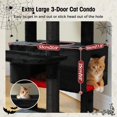 thumbnail image 3 of Large Cat Tree cm Cat Tower for Large Cats Cat Condo with Sisal-Cove Scratching Posts and Pads Padded Perch Dual Condo and Basket for Indoor Cats-Grey Small, 3 of 6