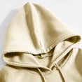 thumbnail image 3 of Rbaofujie Chandails à Capuchon pour Enfants Chandail à Capuchon pour Femmes à Cordon Mode à Manches Longues Chandail à Capuchon Imprimé Haut Coa Beige Chandail à Col Rond pour Femmes, 3 of 5