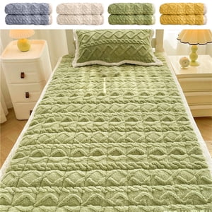 YYV Lait Flannel épais Matelas Pad 47.2x78.7 en peluche Couette Non Slip Futon Topper chaud Matelas Protecteur étudiant Dortoir maison tapisserie Cozy Matelas