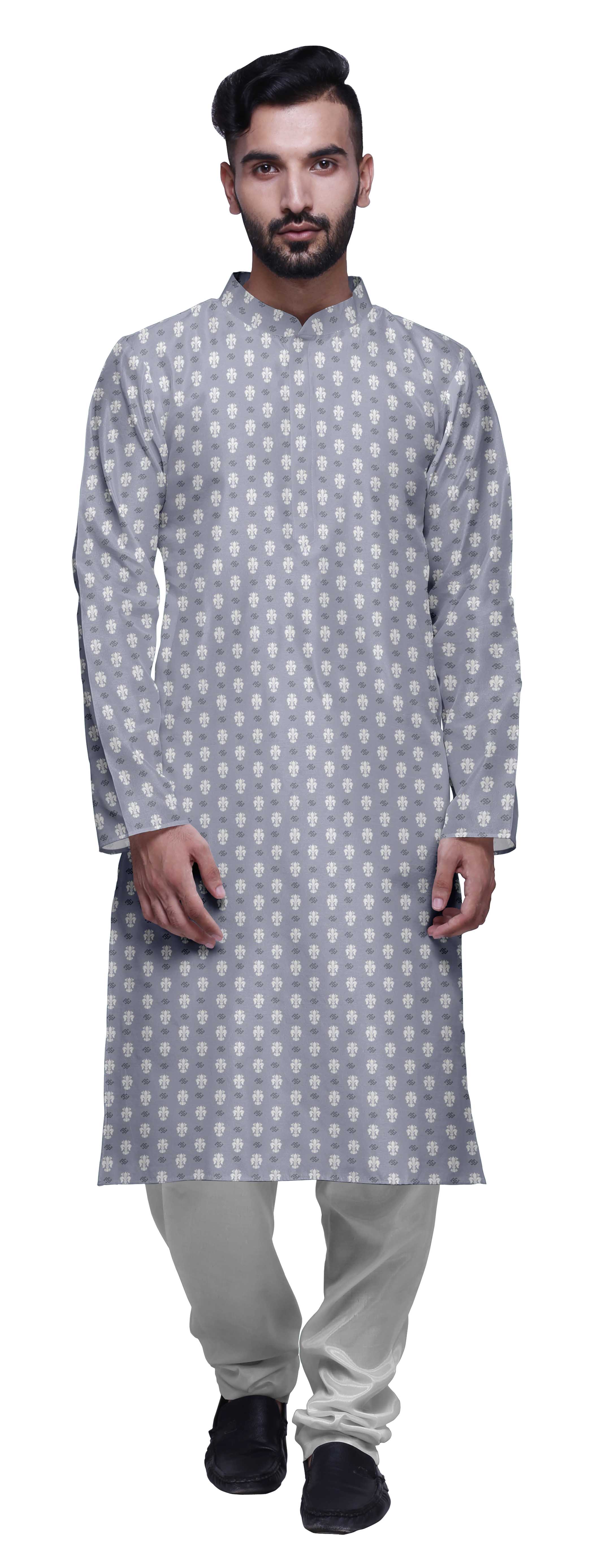 Atasi Kurta Pyjama de Designer pour Hommes Ensemble Kurta Droit Imprimé Vêtements d'Été