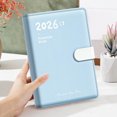 thumbnail image 1 of Weloille 2026 Planner Diary 1Pc, Full Year Monthly Weekly Daily Agenda, 100GSM Thick Paper No Ink Bleed, Waterproof Flexible Cover with Inner Pocket & Ribbon Bookmark for Office, Life Plan, 1 of 6