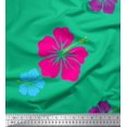 thumbnail image 1 of Soimoi Tissu en Rayonne Vert Tissu Imprimé Floral 1 Yard 42 Pouces de Large, 1 of 3