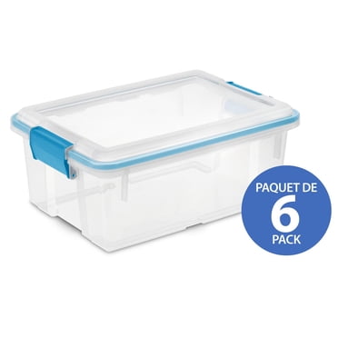 Sterilite 11.4L Clear Gasket Box- Clear- 6PK