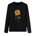thumbnail image 4 of Jsaierl Chandails en Molleton à Imprimé Tournesol pour Femmes Mignons Manches Longues Col Rond Chandail Tendance Décontracté Tops Amples Automne Hiver Chemises Chaudes et Confortables, 4 of 6