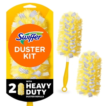 Swiffer Duster Kit with Short Handle, Heavy Duty Dusting Starter Kit with