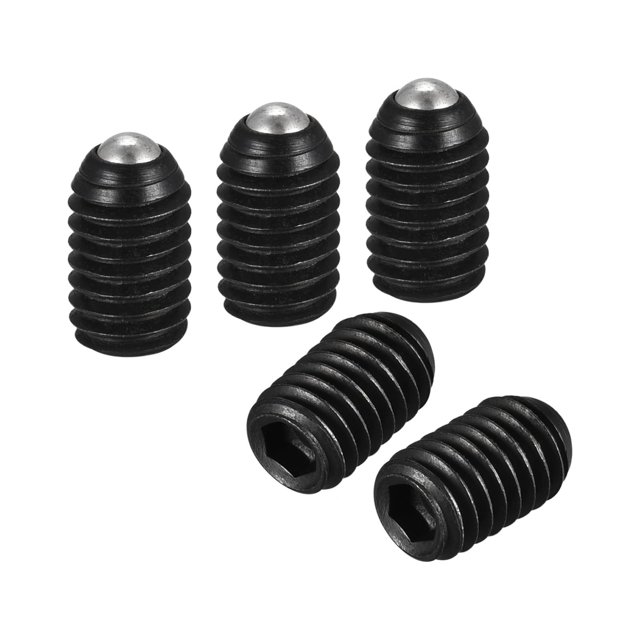 Unique Bargains Ball Point Set Screws, M6 x 10mm High Carbon Steel Metric Spring Hex Socket Grub Screw 20 Pack