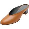 thumbnail image 1 of Gray Matters Sabots en Cuir pour Femmes Mule Mildred Cammello Grigio à la Cheville - 10M, 1 of 3