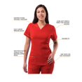 thumbnail image 3 of Adar Uniforms Women's Scrub Set - Enhanced V-Neck Top/Multi Pocket Pants, 3 of 7