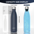 thumbnail image 3 of WATERSY Stainless Steel water bottles,17oz/500ml Insulated Water Bottles,Cobalt metal water bottle Keeps Drink Cold and Hot,Blue BPA Free kids water bottles for School,Gym,Travel,Sports, 3 of 8
