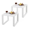 thumbnail image 1 of Gymax Outdoor Side Table Set of 2 18'' Weather Resistant Adirondack Table Patio White, 1 of 10