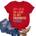thumbnail image 4 of JIRNDf Hauts pour Femmes Été T-Shirts Tendance Manches Courtes Col Rond Ample Confortable Doux Décontracté Basique Mignon T-Shirts Graphiques pour Femmes Chemises Rouge TG, 4 of 5