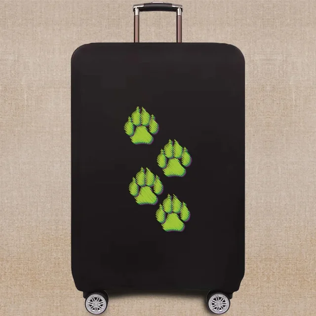 Travel Accessories Luggage Case Suitcase Dust Protective Cover 18-28 Inch Footprints Pattern Series Trolley Case Elastic Cover 8Footprints020 L