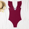 thumbnail image 3 of Birdeem Women Oversized Sports Jumpsuit Surfing Suit Sleeveless Sun Protection Solid Color Swimsuit, 3 of 10