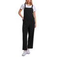 thumbnail image 1 of Combinaison Décontractée Confortable pour Femme, Couleur Unie, avec Poches, Printemps Été, Combinaison Boutonnée Décontractée, Combinaison pour Femme, Noir, m, 1 of 6