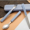 thumbnail image 3 of Dvkptbk 3Pcs/Set Spoon Fork Chopsticks Stainless Steel Travel Cutlery Tableware Box Home & Garden, 3 of 3