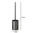 thumbnail image 3 of ZZkhGO Deluxe Toilet Brush, Stainless Steel Toilet Bowl Cleaner Brush, Modern Compact Long Handle Bristles for Bathroom Cleaning, 3 of 7