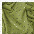 thumbnail image 4 of Soimoi Green Modal Satin Fabric Flying Stork Bird Decor Fabric Printed Yard 42 Inch Wide, 4 of 5