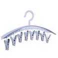 thumbnail image 1 of Yhmxh Hook,Hangers,Wall Hooks,Coat Rack,Hooks For Hanging Hanger With Clip 8 Clip Student Dormitory Windproof Plastic Thickened Underwear Drying Clip Hanger Home Hanger Hanger With Rack, 1 of 3