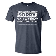 LUOGENLI Male T-shirts for Mens I Have Selective Hearing # Men's and Women's Summer Fashion Casual Printed Short Sleeved T Shirt Tops Mens T-shirts Graphic Tees Easter Navy XL