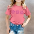 thumbnail image 2 of MEZZALL T-Shirt pour Tout-Petites Filles à Imprimé Floral, Col Rond, Manches Courtes, T-Shirt Décontracté, Hauts Tendance, 3-4 Ans, 2 of 5