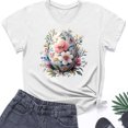 thumbnail image 4 of Weiqiqre Summer Tops for Women Happy Easter T Shirt Easter Bunny Shirt Cute Rabbit Graphic Tee Gift Spring Tees Tops, 4 of 4