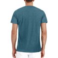 thumbnail image 2 of Innerwin Blouse Crew Neck Mens Summer Tops Work Henley Collar Regular Fit T Shirts Blue L, 2 of 3
