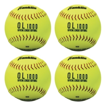 Franklin Sports Official Size Softballs - 12" Fastpitch Practice Great for + Training Weight 4 Pack