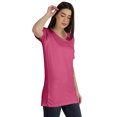 thumbnail image 2 of Inkmeso Plain Basic Tshirt Long Length Tee Short Sleeve Workout Top For Women, 2 of 9