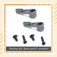 thumbnail image 1 of serony 2 Pièces RC Voiture Servo Bras Modèle Véhicule Métal Direction Bras Réparation Pièces de Rechange pour WL Jouet A949 Noir Gris, 1 of 6