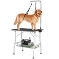 thumbnail image 1 of PawHut Dog Grooming Table, Pet Grooming Table w/ Adjustable Arm, Black, 1 of 10
