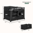 thumbnail image 2 of Evolur Cozy Cove Deluxe Playard, Black, 2 of 9